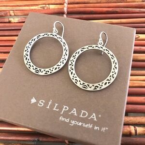 Silpada Sterling Silver Filigree Hoop Earrings